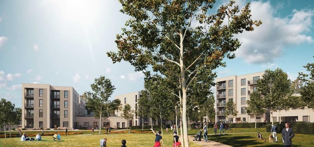 CGI of Borders Lane development