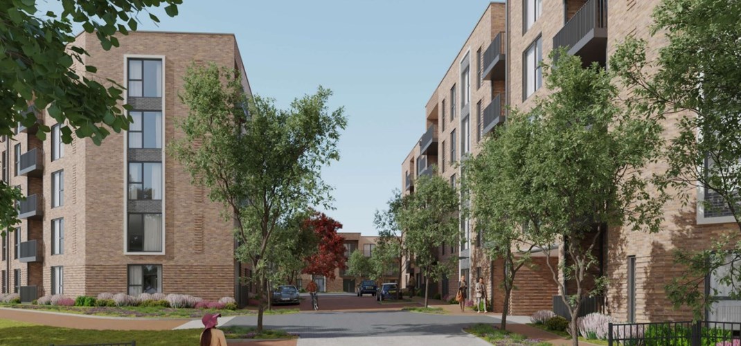 CGI of Borders Lane development