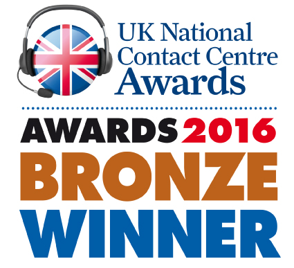 National Contact Centre Awards 2016-Bronze winner LR