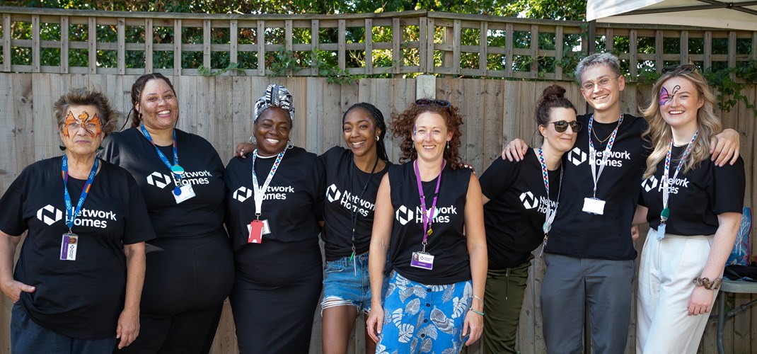 A photo of the team and volunteers at our summer events