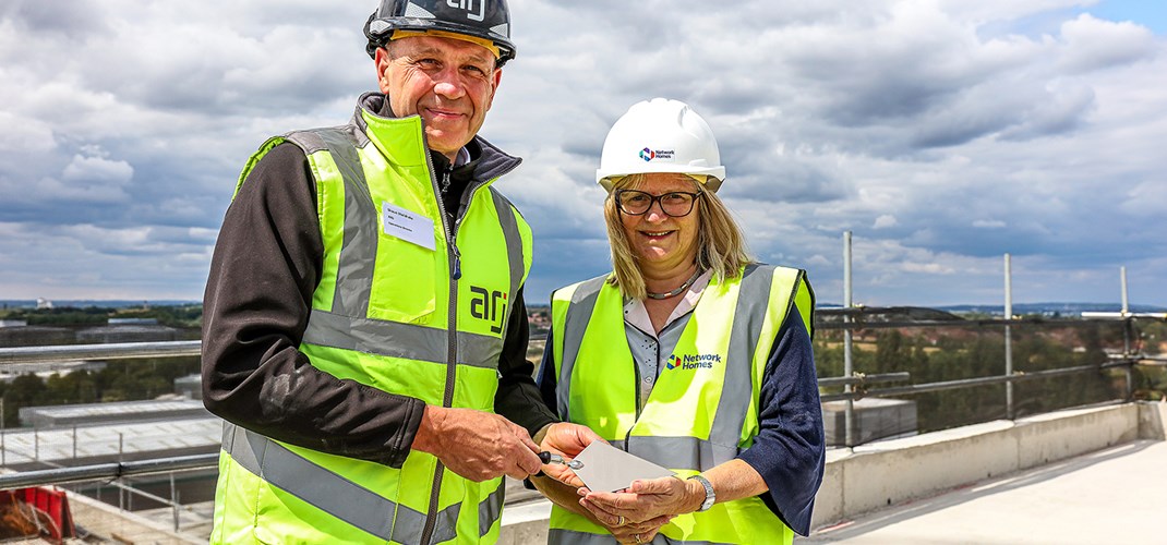 Helen Evans and Shaun Sheldrake, Operations Director at ARJ