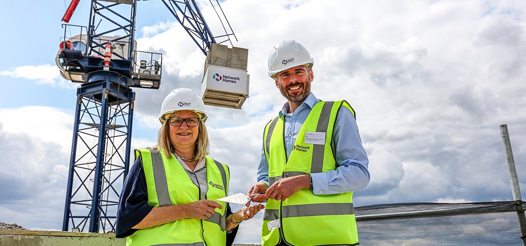 Network Homes CEO Helen Evans with Tom Copley, Deputy Mayor for Housing