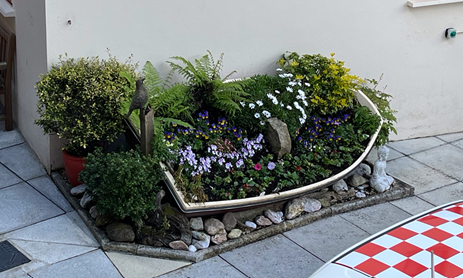 Plant pots on a patio